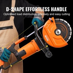 Electric Concrete Saw,9 in,1800 W Motor Circular Saw Cutter w/3.5 in Cutting Dep