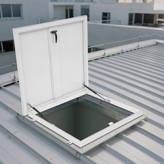 Roof Hatch, Roof Security Door, Roof Access Hatch Modern Square White NEW
