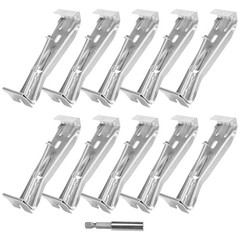 5 Inch Roofing Gutter Hangers, Quick Screw Hidden 5 Inch-10 Pack, Silver
