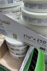 Case of 10 Rolls FibaFuse 2-1/16″ x 250′ White Paperless Drywall Joint Tape -NEW