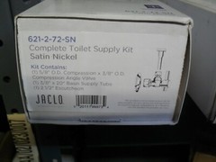 Jaclo 621-2-72-SN 5/8″”OD x 3/8″ Od QT Angle Valve Toilet supply 20″ Satin Nicke