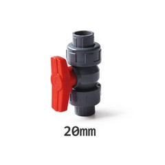 Grey PVC Ball Valve Double Union Solvent Weld Pipe Fittings Pond Tank 20-110mm