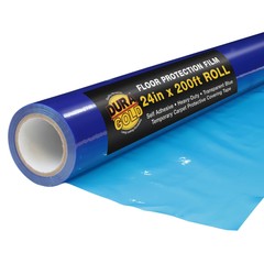 Floor Protection Film, 24″ x 200′ Roll – Self Adhesive Cover, Paint Spills, Dust