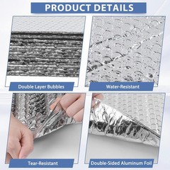 16 PCS Reflective Insulation Sheets – Waterproof & Easy Installation Kit