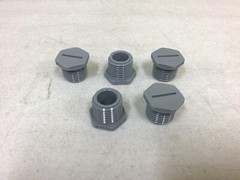 NEW, ( LOT OF 5 ) HEYCO NPT 1/2″ THREADED PVC PLUG, BSP PRESSURE PIPE FITTING