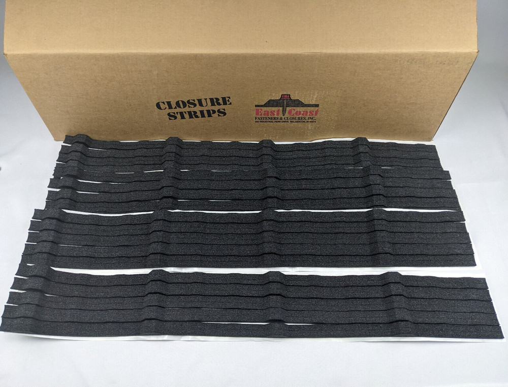 (20 pcs) 3/4″ Classic 5 Rib Panel Foam Inside Closure Strips 3′ w/ 9″ on Center