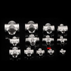 304 Stainless Steel 4 Way Pipe Fitting BSP Thread Female/Male Connector Adaptor