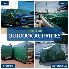 16 Mil Heavy Duty Waterproof Tarps, 8×10 Ft Finished Size Tarps, Premium Tarp…