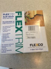 FLEXCO, FLEXTRIM, white, self stick vinyl wall base, 4″ x 20′ NEW