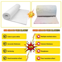 Ceramic Fiber Insulation Blanket Fire resistant 2500F 24″x 12″ 10MM 60CM*30CM