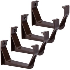 RUBII 4 Pcs 5″ W Exterior Gutter Support, Weatherproof ABS 4 Pcs-Brown