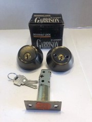 Garrison Deadbolt DBS Single Cylinder Deadbolt Antique Brass Finish