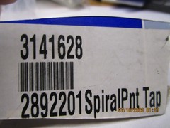 OSG 2892201 M12 – 1.5 x 3-3/8″ OAL 3 Flute Black Oxide HSS Plug Spiral Point Tap
