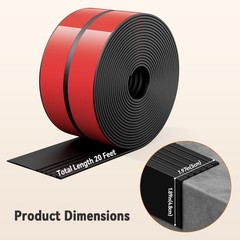 Inmozata Stair Edge Trim 20Ft 4 Inch Rubber Stair Nosing Vinyl Stair Edge