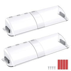 Vent Deflectors 8″–15″ Inches Adjustable, Pressure Tested,No 2 Pack, Clear
