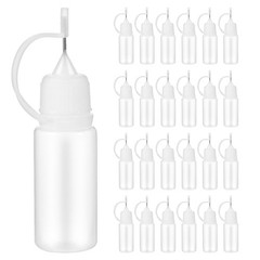 25 Pcs Applicator Bottle with Nozzle Easy Squeeze Tube Dispenser
