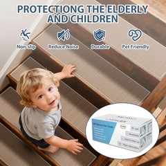 Goylser Peel And Sticker Stair Treads Non Slip For Wooden Steps Indoor 15 Pack