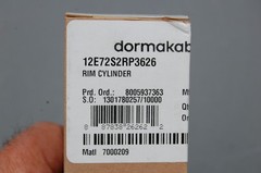Dormakaba 12E72S2RP3626 Rim Cylinder Silver