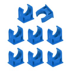 8Pcs Water Pipe Clamps Clips U-Shaped Holder Buckles for 16mm OD Blue