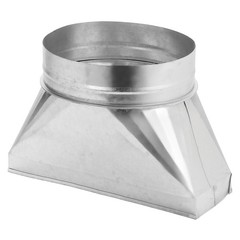 12″ x 4″ x 8″ HVAC Duct Pipe Fitting, Straight Register Boot