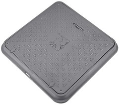 Manhole cover manhole cover DN720/600 A15 BabylonPlast™ grey
