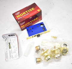 Premier Lock Mortise Gate Lockset Polished Brass US3 MLG01 4 Way Installation