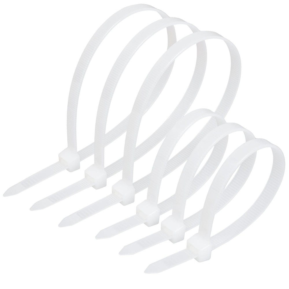 Zip Ties Assorted Sizes 8 + 12 Inch 500 Pack, 120 LBS Tensile Strength, White…
