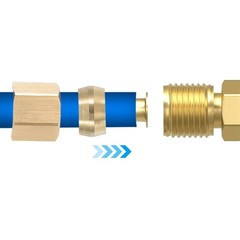 100Pcs 5/16″ Brass Compression Fittings Compression Insert Tube Fitting