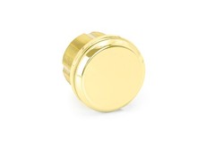 FHC RCT30PB Mortise Dummy Cylinder w/ 3mm Trim Ring Polished Brass Finish