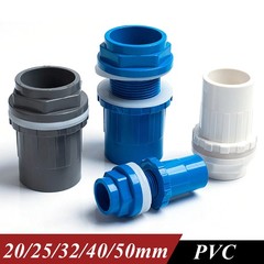 20/25/32/40/50mm PVC Pipe Fitting Tank Connector Bulkhead Pressure For Aquariums