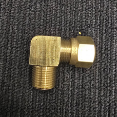 (QTY 7) DANFOSS 326 DOT A 5/8 OD Brass 90° Nylon Tubing DOT Elbow