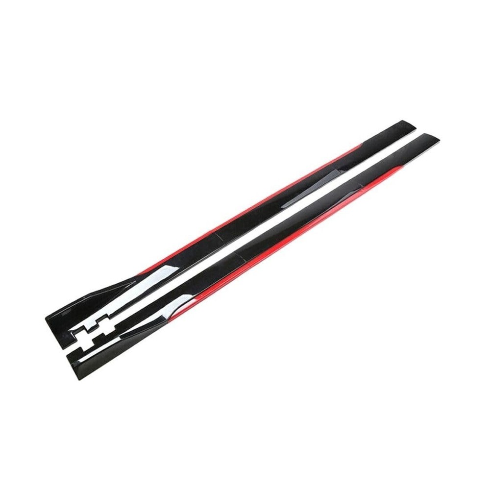 Rocker Panel 86.6″ Black Red Side Skirts Polypropylene F150 Heritage