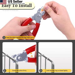 Rustark 1000 Pcs 3/8″ Galvanized Hog Rings, Professional Upholstery Hog…