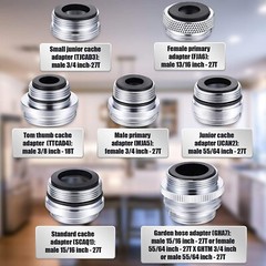 7x Female to Male Water Hose Adapter Faucet Adapter for Garden Hose Water Filter