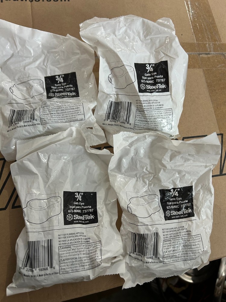 New 4-pack lot B&K Steeltek 673-804HC 3/4″ Structural Galvanized Gate Eye
