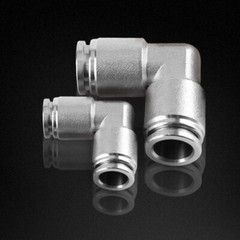 4mm-12mm Stainless Steel 90° Elbow Push-in Pneumatic Hose Connectors Fittings