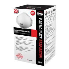 8610 SAS Safety Box of 20 N95 Disp. Particulate Respirators