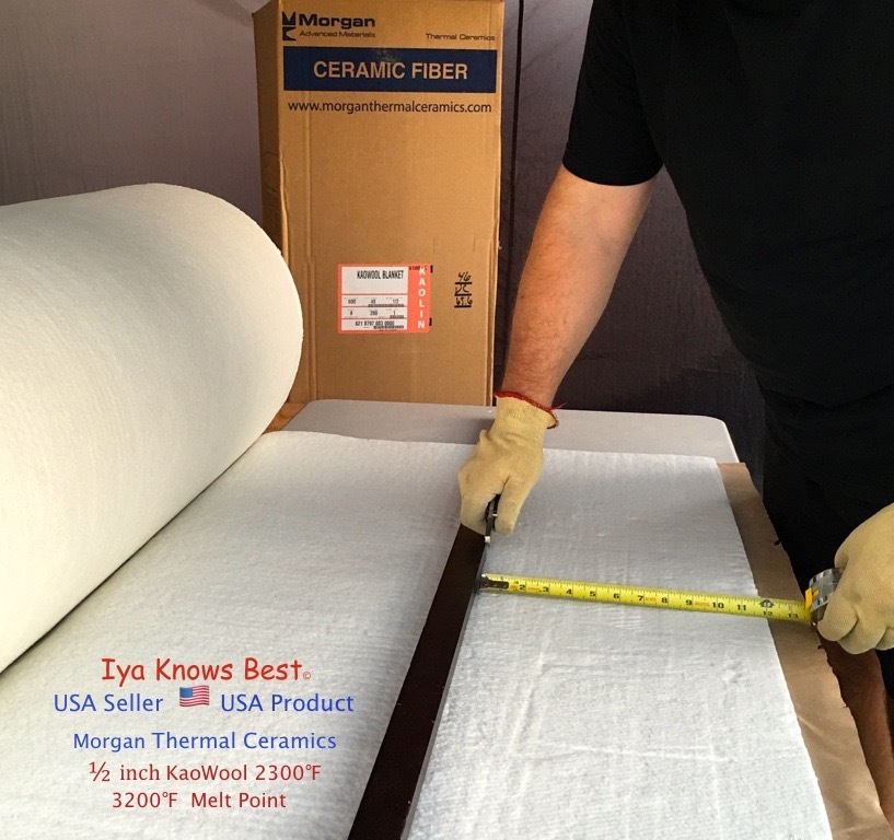 1/2″ Kaowool 12″x72″ Ceramic Fiber Blanket Insulation 8# Thermal Ceramics 2300F
