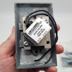 LCN 7850 SEM Magnetic Door Holder Recessed Wall Mount Aluminum Finish 24V AC/DC