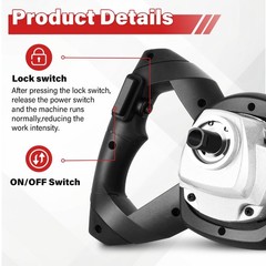 Meticuloso Cordless Concrete Mixer, for Makita 18V Max Battery, Portable Ceme…