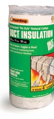 12x1x15 Foil Backed Natural Cotton Duct Wrap – Safe, No Itch Insulation Solution