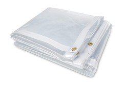 8 x 12FT Outdoor Clear Tarp Curtain Waterproof Wind-Proof 24 Mil Transparent …