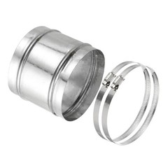 120mm/4.7″ Duct Connector, Galvanized Steel Duct Coupling, 4″ Long
