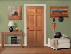 6 Panel Clear Maple Traditional Raised Panel Solid Core Interior Wood Doors
