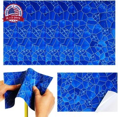 Yexiya 6 Pcs PVC Pool Repair Patches 8.45×5.51 Inch – Heavy-Duty Vinyl Adhesive