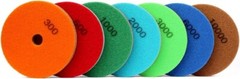 4.5 Inch Diamond Mesh Rim Blade Ceramic Porcelain Marble + Sponge Pads Kit