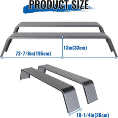 Heavy Duty Steel Diamond Tread Fenders for 13-15″ Tires – 2 Pack