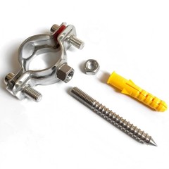 Stainless Steel A2 Pipe Clamp with Screw Tube Wall Holder Bracket Gas Water Hose