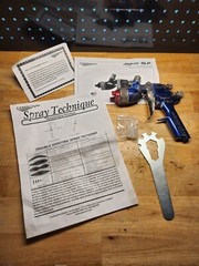 C.A Technologies Jaguar 100H HVLP Gravity Feed Spray Gun KIT – USED, INCOMPLETE