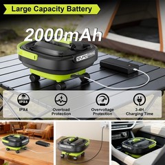 Portable Max 72 PSI Hand Sprayer, Cordless Garden Sprayer with 2000mAh Battery,